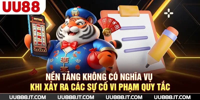 Nền tảng không có nghĩa vụ khi xảy ra các sự cố vi phạm quy tắc